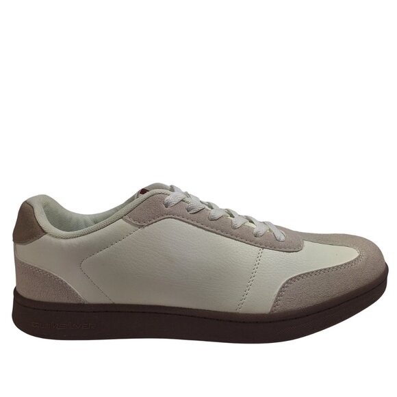 Quiksilver Men's Streak White Faux Leather & Suede Size 11 - Picture 1 of 12